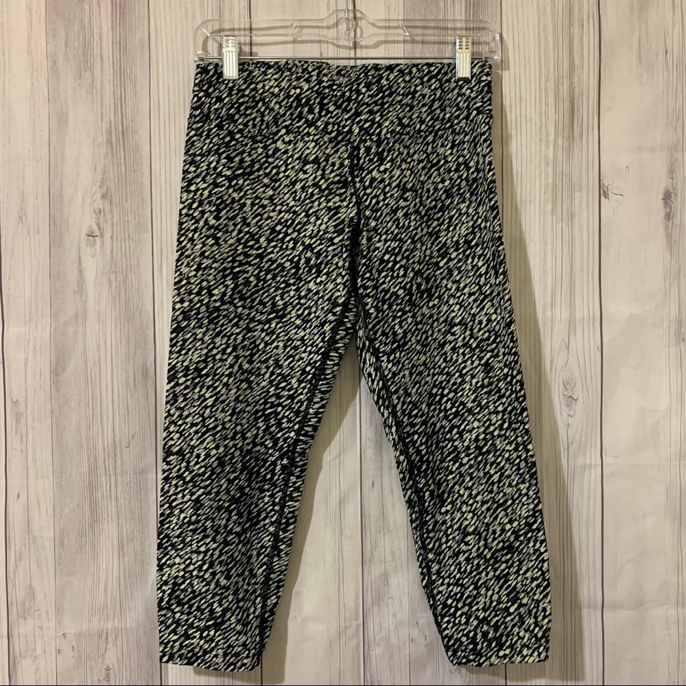 Calvin Klein Performance Green Patterned Leggings Size Medium M
